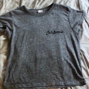 grey slightly worn brandy melville t-shirt